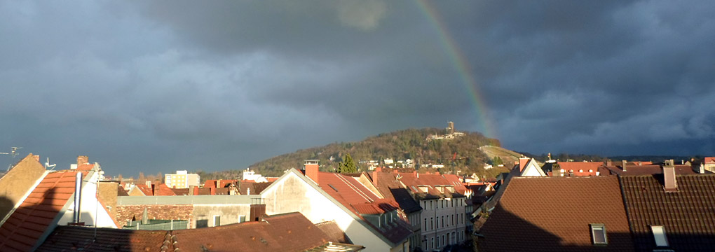 Regenbogen über Turmberg